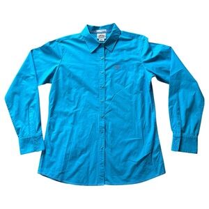 Ariat Turquoise and Pink Button Down Fitted Ridding Shirt Western Women’s Large